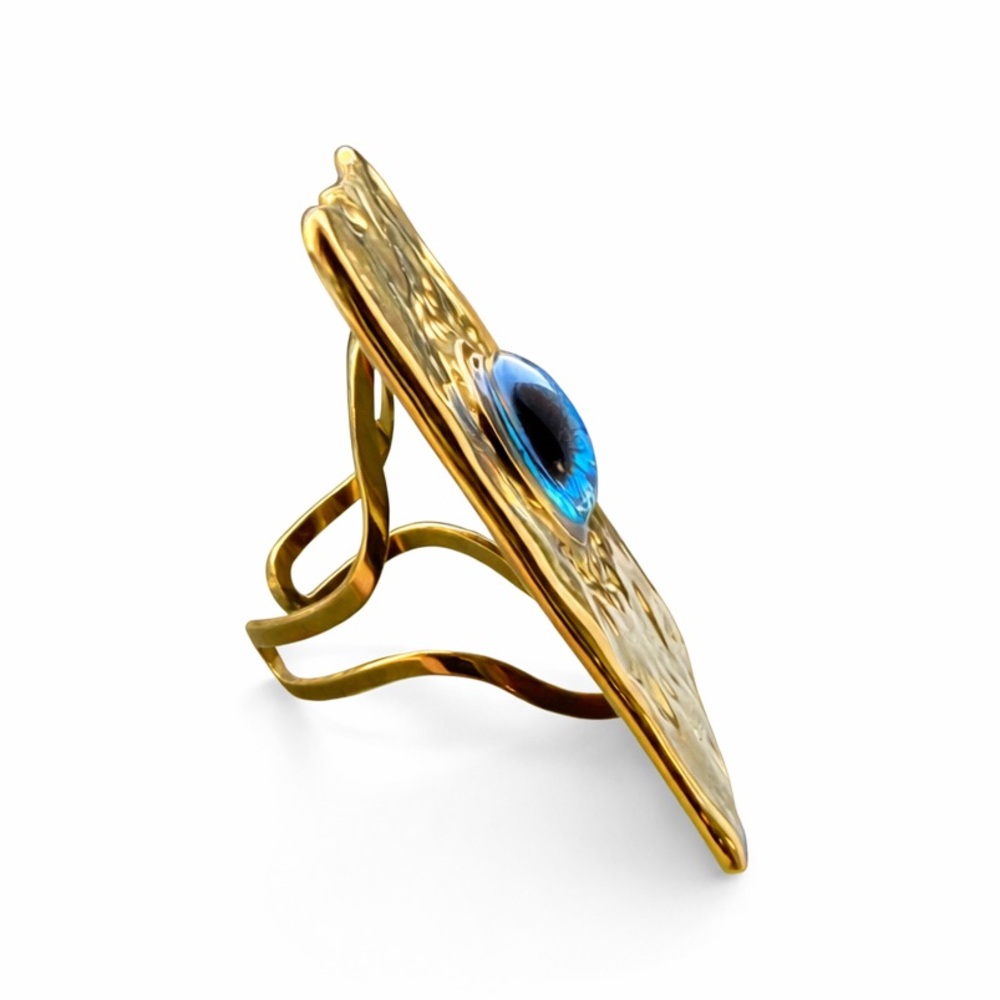 Oversized Evil Eye Statement Ring - Picture 4 of 4